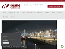 Tablet Screenshot of keaneauctioneers.com